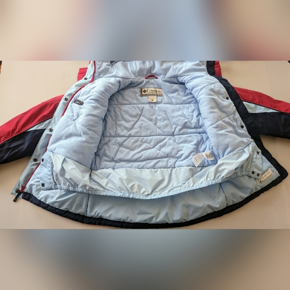 Columbia Sportswear Youth 14-16 Red & Blue Skiing Jacket With Removable Hood. - Picture 3 of 16